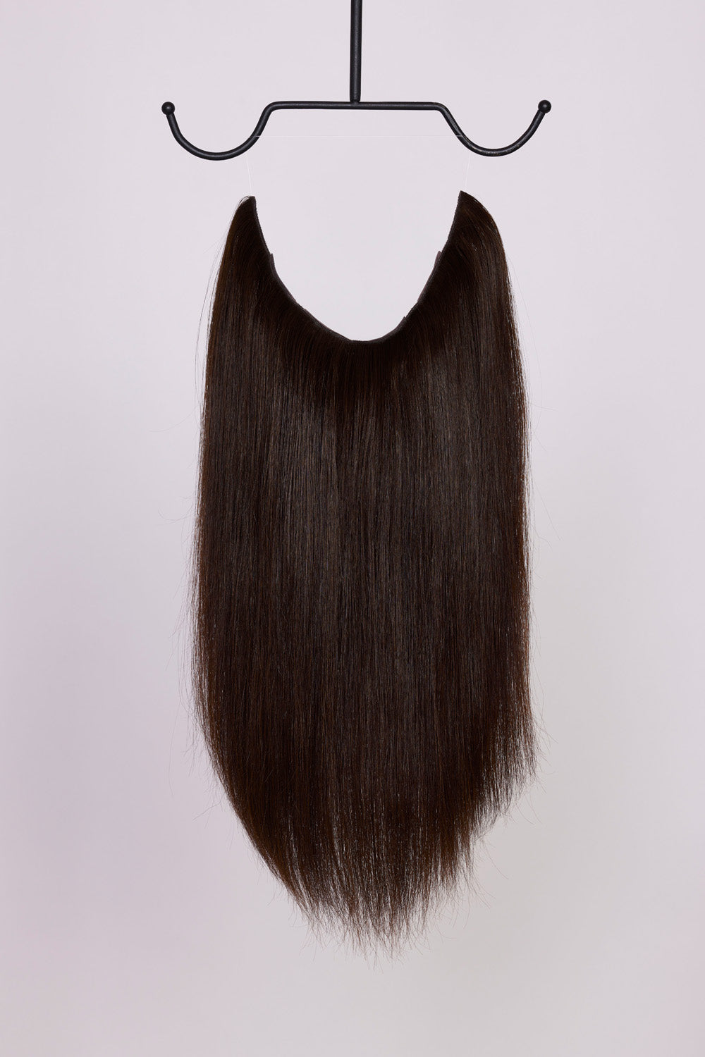 BHBD Hairband dark brown 40 cm.100% Remy hair. Clip-in, halo, or ponytail.