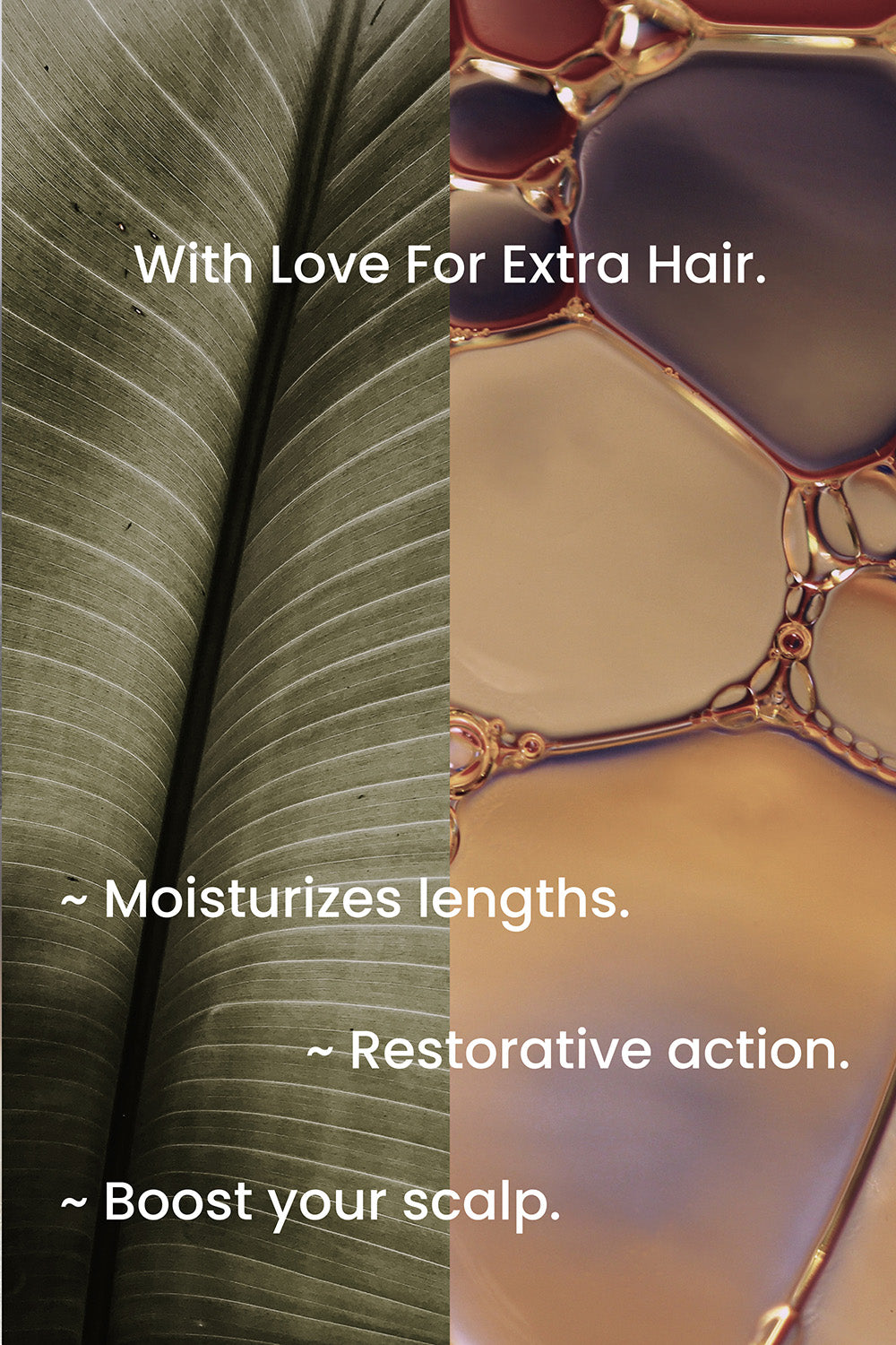 Conditioner: moisturizes lenghts and boost your scalp. 