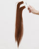 BHBD tape extensions: 35cm, 50cm, 60cm. Darkblonde red copper100% real hair.