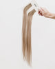 BHBD tape extensions: 35cm, 50cm, 60cm. Very light blonde beige ash 100% real hair.